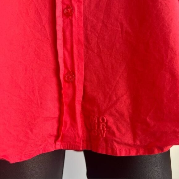 Monrow Poplin Oversized Button Down Shirt - M - Picture 6 of 7